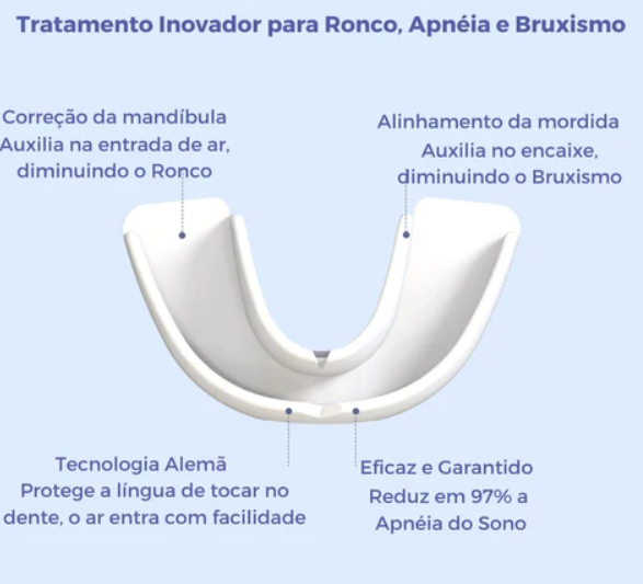 Aparelho 3 em 1 Anti Ronco, Apneia e Bruxismo - SleepWell®️ + Brinde Exclusivo