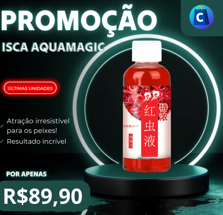 Isca Líquida Para Peixe - Aquamagic®️ - Ganhe um brinde!