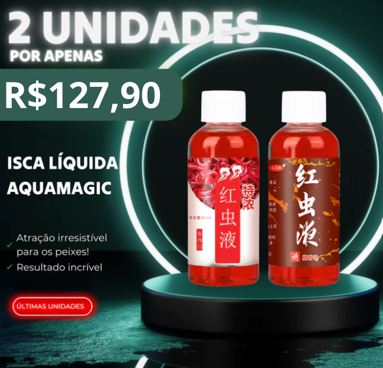 Isca Líquida Para Peixe - Aquamagic®️ - Ganhe um brinde!